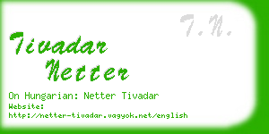 tivadar netter business card